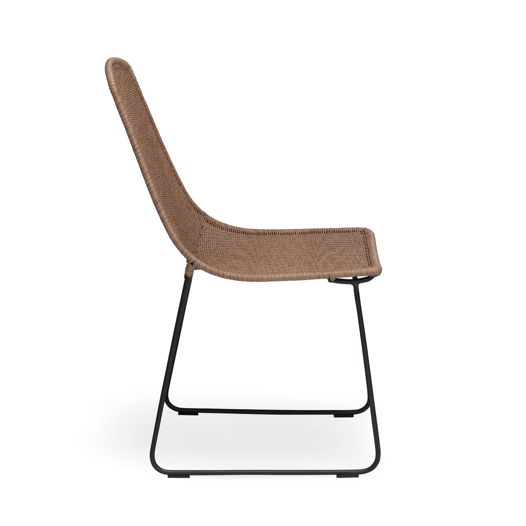 Georgia Wicker Outdoor Dining Side Chair (Honey)