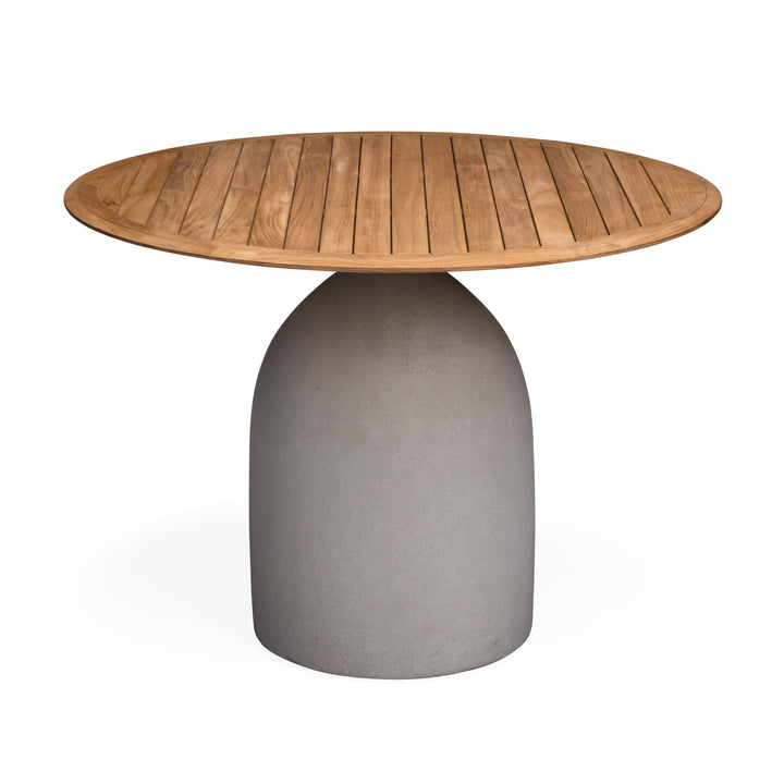 Leni Teak and Concrete Outdoor Dining Table