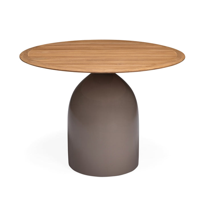 Leni Teak and Fiberglass Outdoor Dining Table (Taupe)