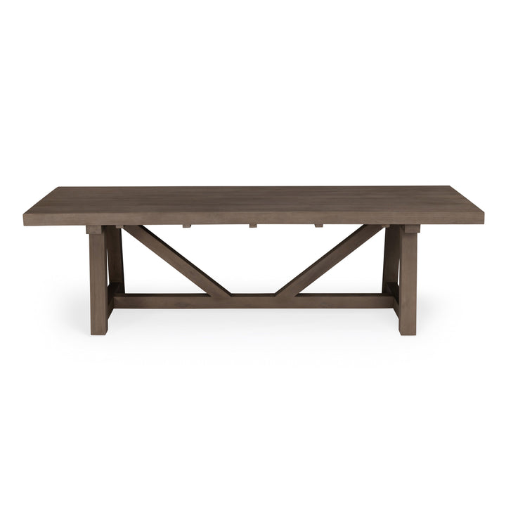Palermo Trestle Teak Reclaimed Outdoor Dining Table 118"