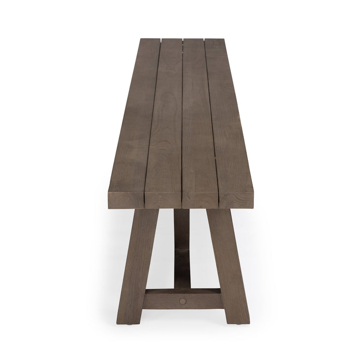 Palermo Trestle Teak Reclaimed Outdoor Backless Bench 114"