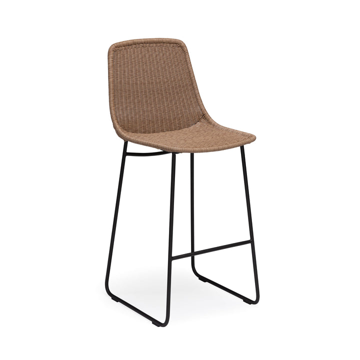Georgia Wicker Outdoor Bar Chair (Honey)