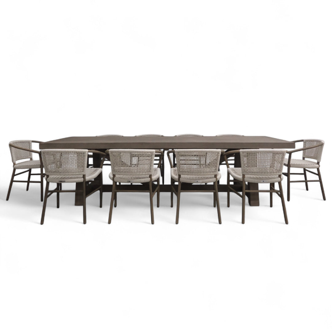 Palermo 118" Table w/ Mina Arm Chairs