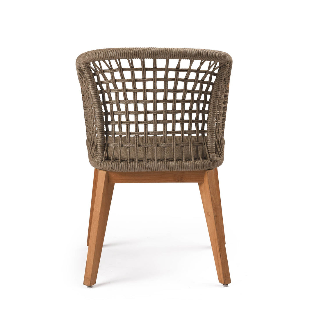 Ravoli Teak and Rope Outdoor Dining Arm Chair (Taupe)