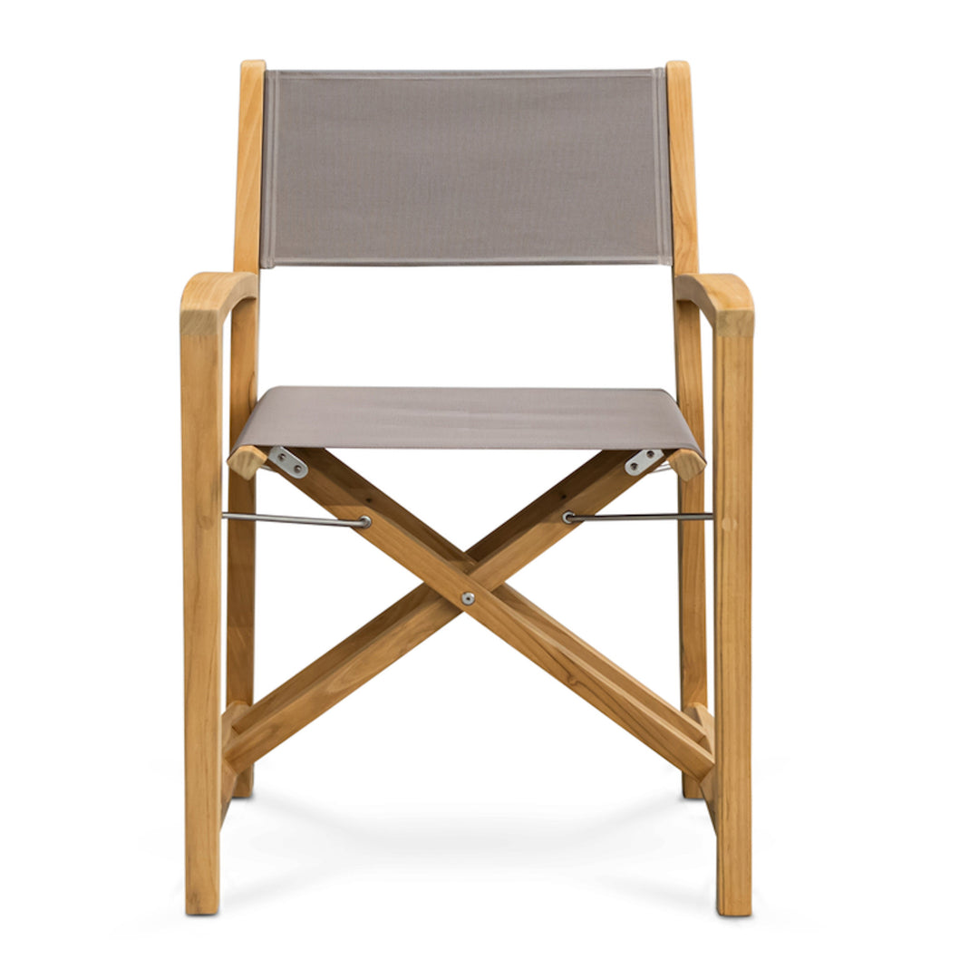 Santorini Teak Outdoor Folding Dining Chair (Taupe)