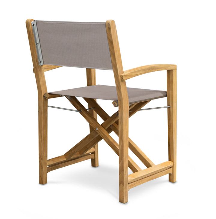 Santorini Teak Outdoor Folding Dining Chair (Taupe)