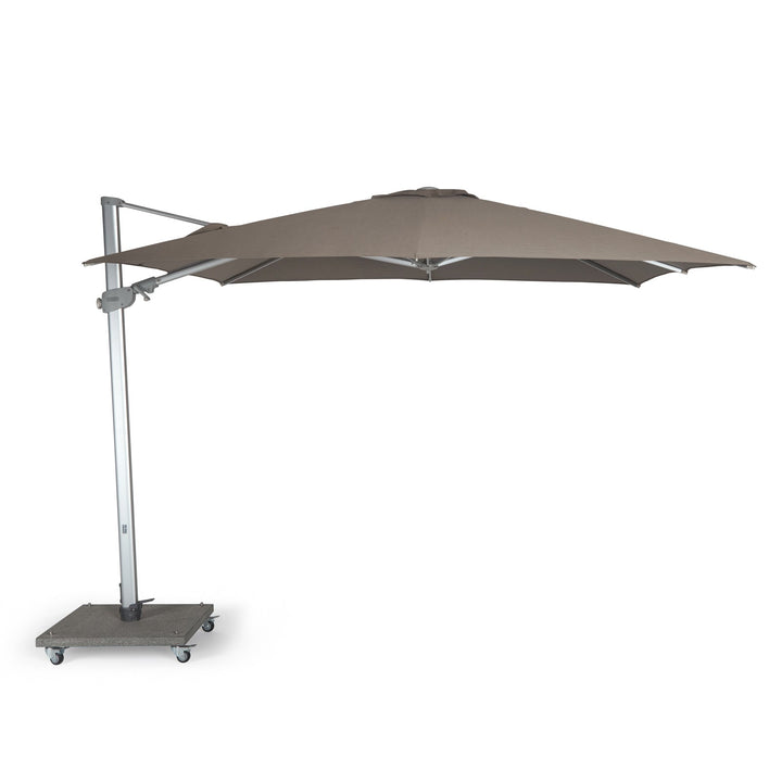 Mauritius Cantilever Umbrella (Taupe Canopy, Silver Anodized Frame)