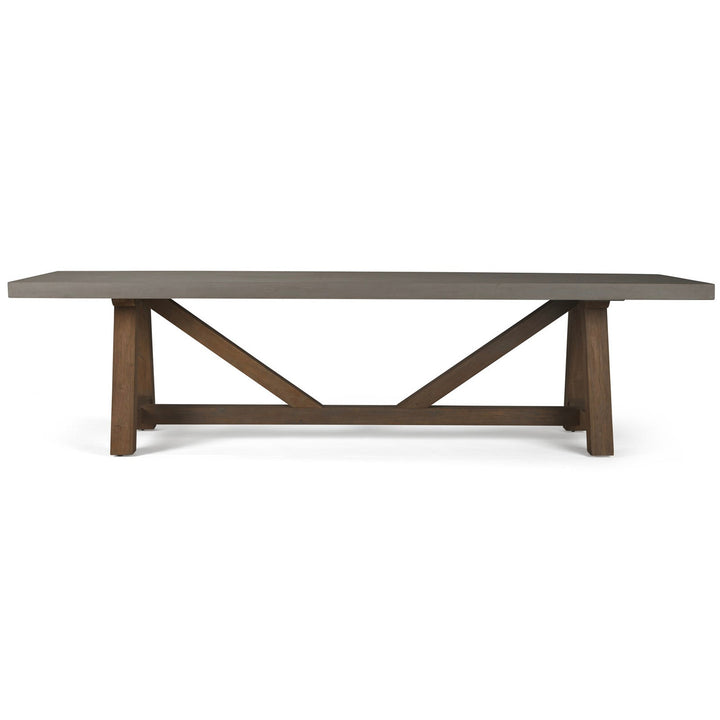 Raw Concrete Trestle Dining Table 98 in. (250 cm)