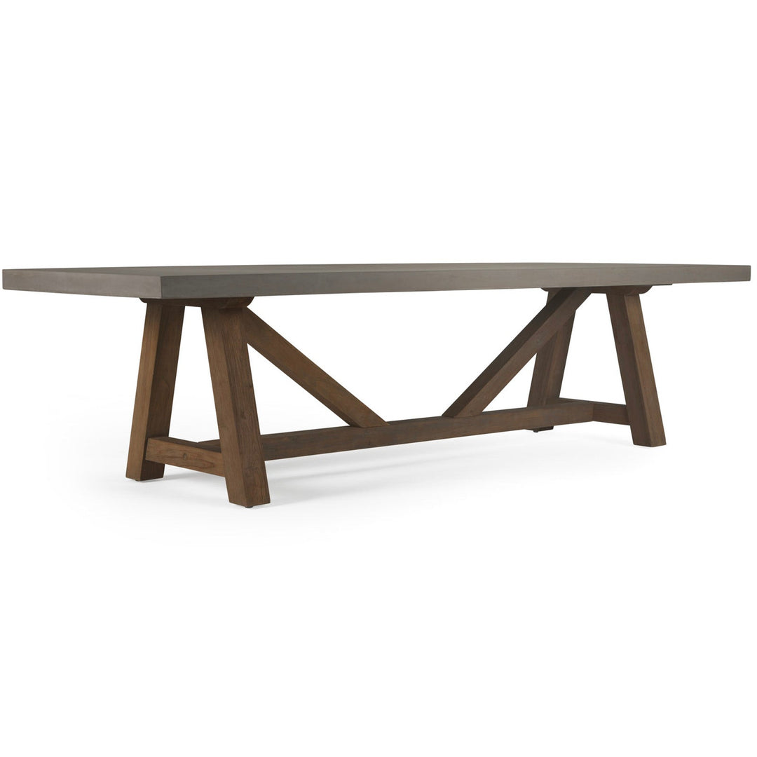 Raw Concrete Trestle Dining Table 98 in. (250 cm)